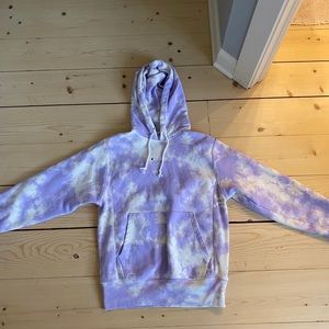 Champion Purple Tie-Dye Reverse Weave Hoodie